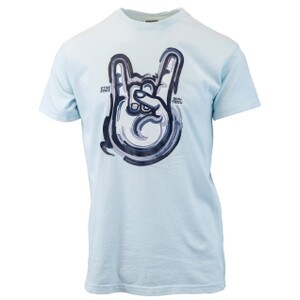 Go Aggies Painted Horns Adult Light Blue T-Shirt